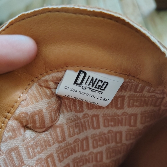 Dingo Glittering Rose Gold Heeled Boots - Picture 5 of 5